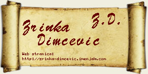 Zrinka Dimčević vizit kartica